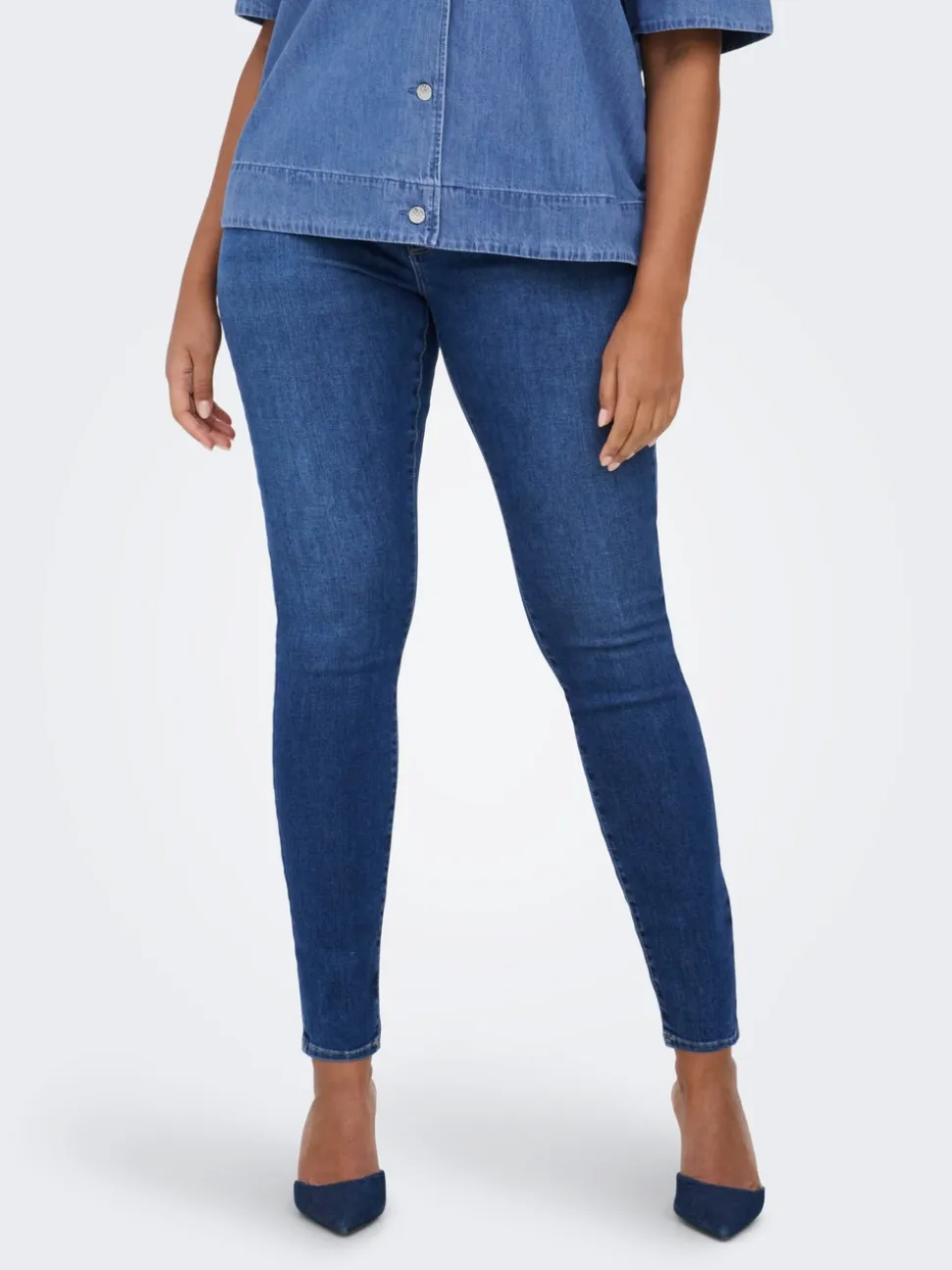 CARALLY Średnia talia Krój skinny Jeans