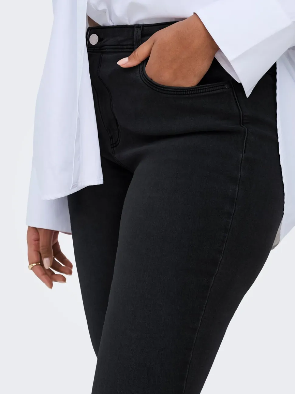 CARALLY Średnia talia Krój skinny Jeans