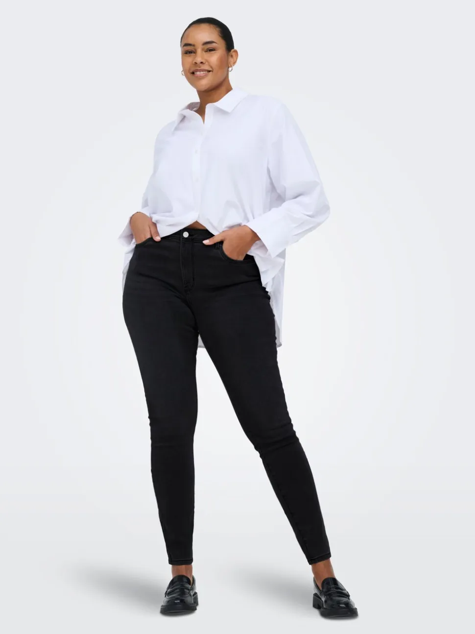 CARALLY Średnia talia Krój skinny Jeans
