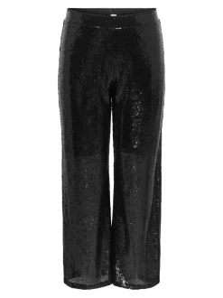 CARBECCA Krój wide leg Spodnie