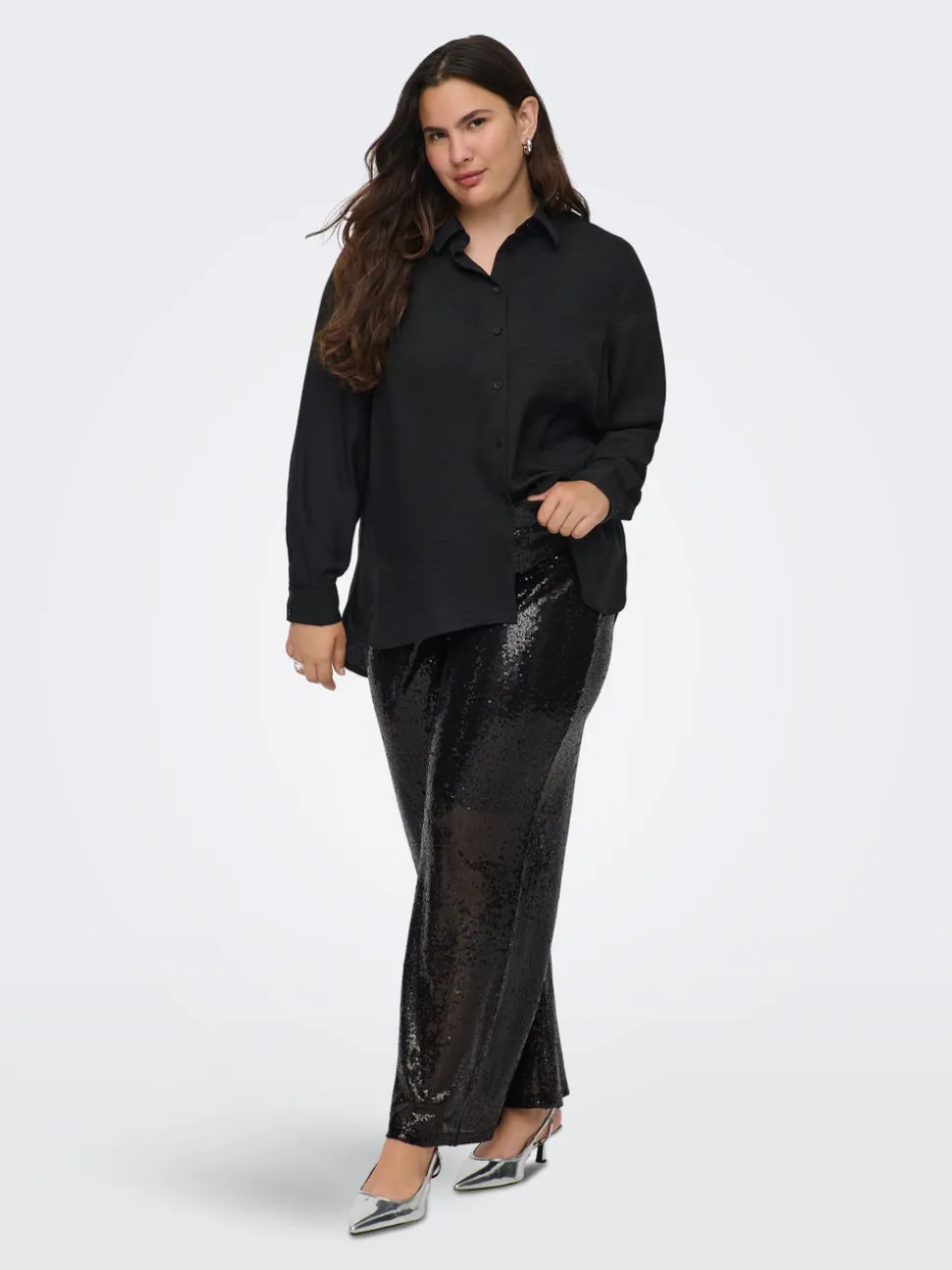 CARBECCA Krój wide leg Spodnie