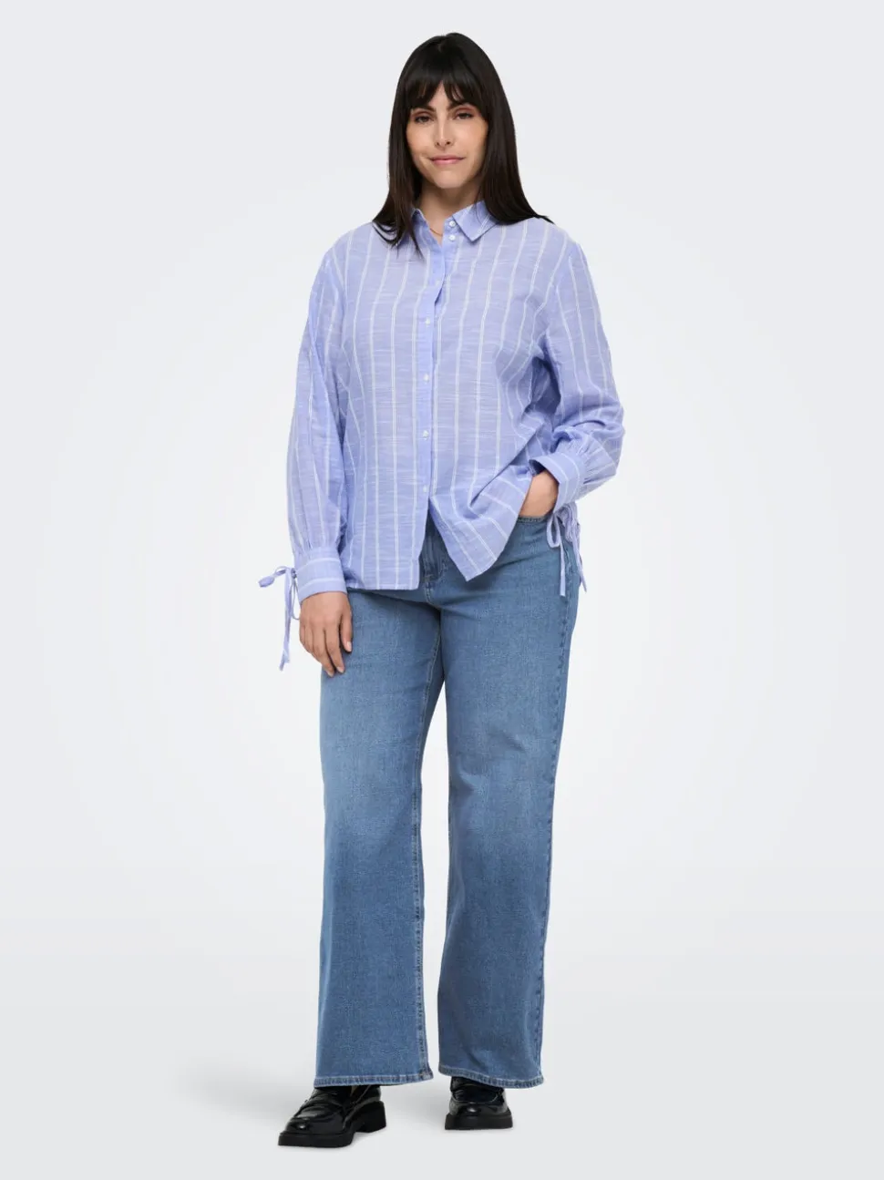 CARBILLY Wysoka talia Krój wide leg Jeans