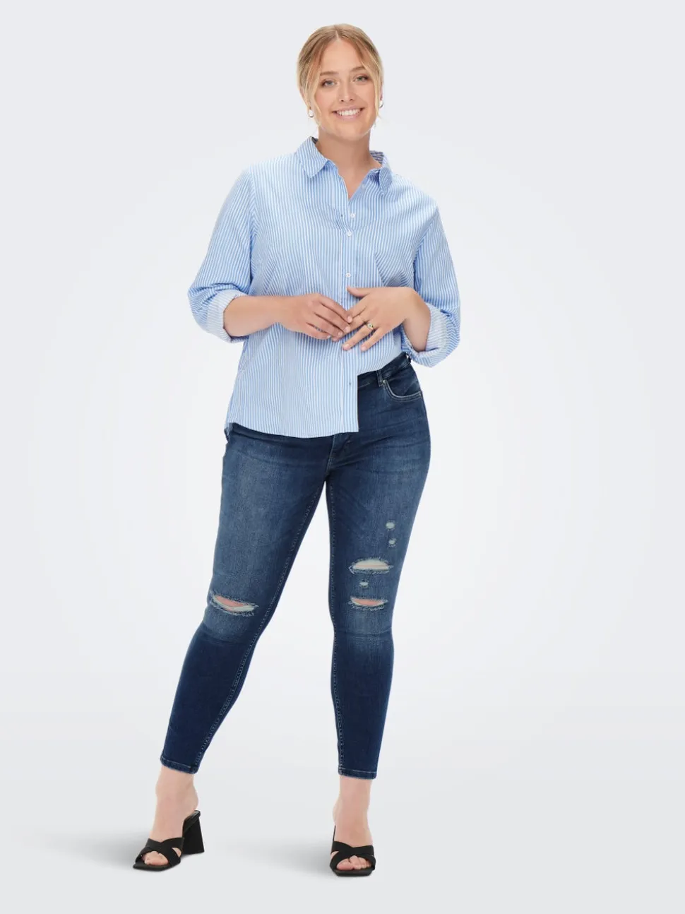 CARBOBBI Krój skinny Do kostek Jeans