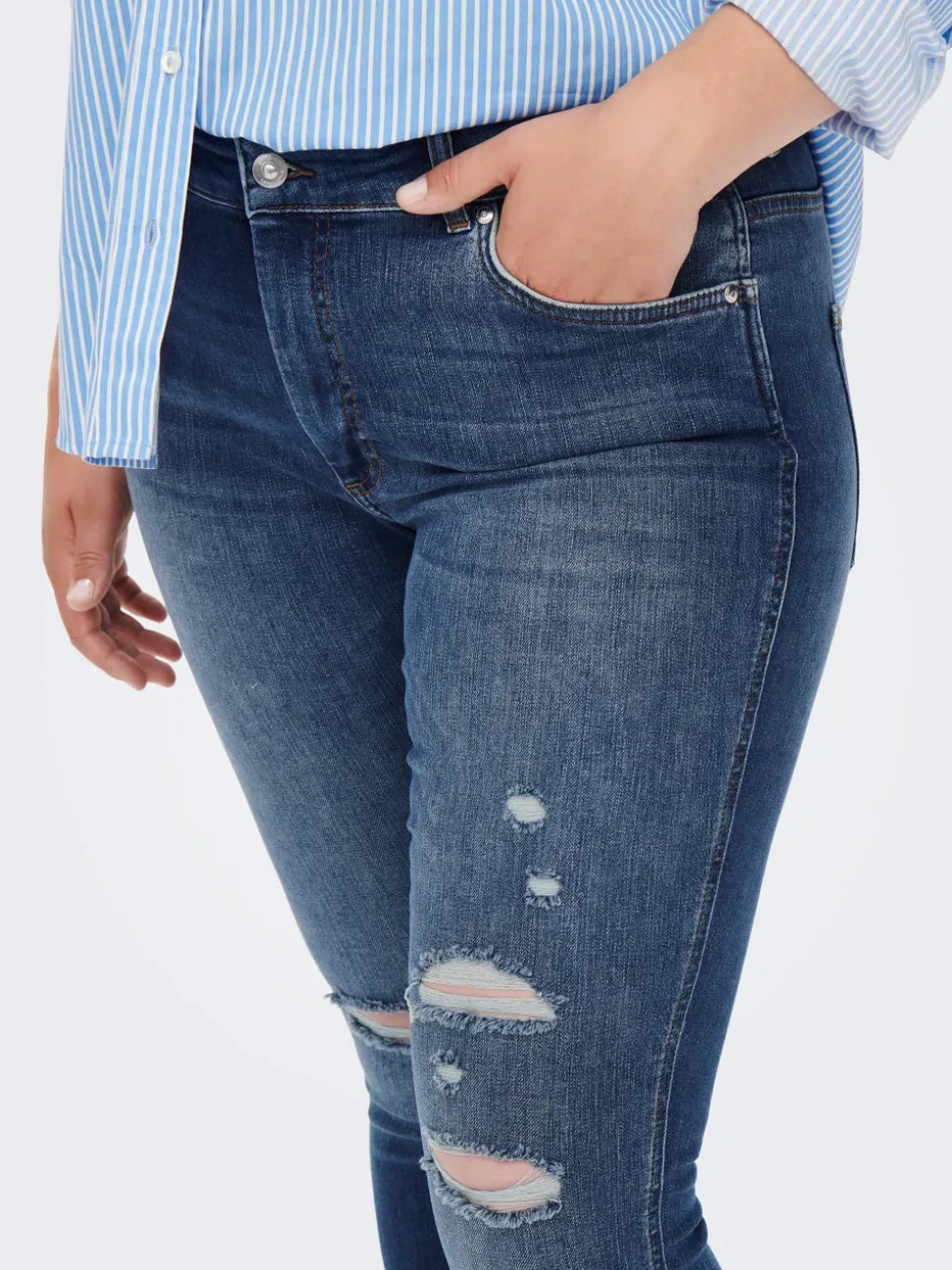 CARBOBBI Krój skinny Do kostek Jeans