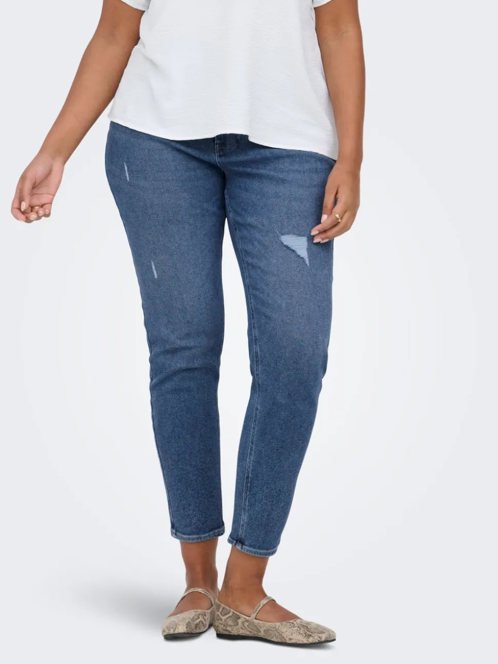 CARCATWALK Wysoka talia Krój mom Do kostek Jeans
