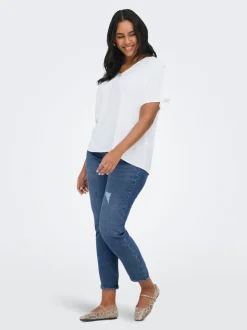 CARCATWALK Wysoka talia Krój mom Do kostek Jeans