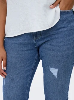 CARCATWALK Wysoka talia Krój mom Do kostek Jeans