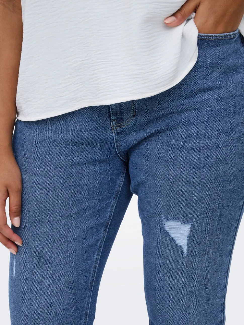 CARCATWALK Wysoka talia Krój mom Do kostek Jeans