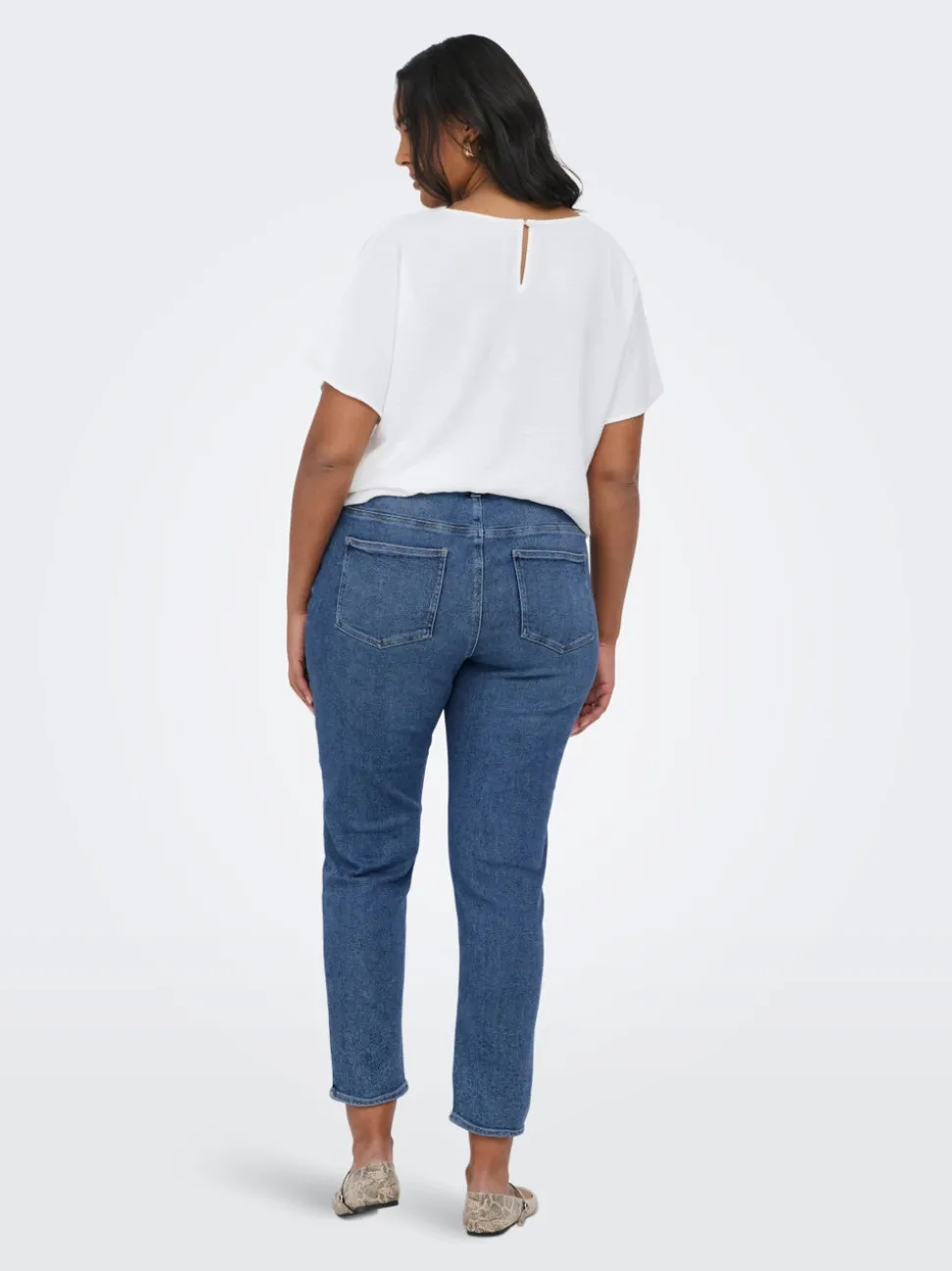 CARCATWALK Wysoka talia Krój mom Do kostek Jeans