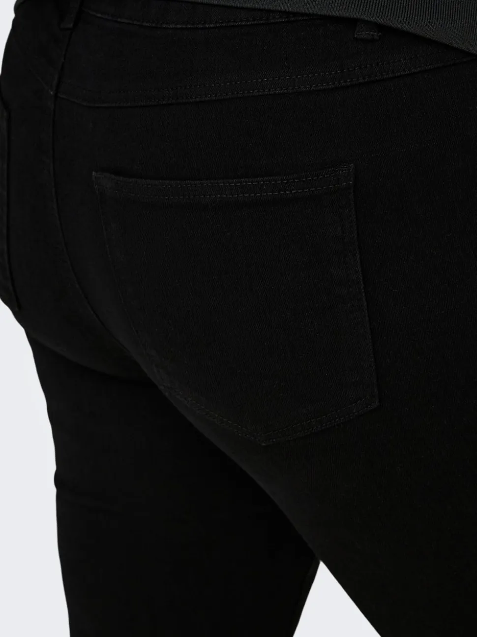 CARCRUZ Jeansy Capri Z Wysokim Stanem