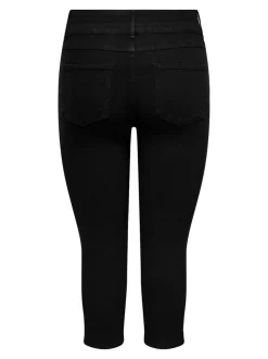 CARCRUZ Jeansy Capri Z Wysokim Stanem