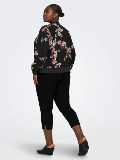 CARCRUZ Jeansy Capri Z Wysokim Stanem