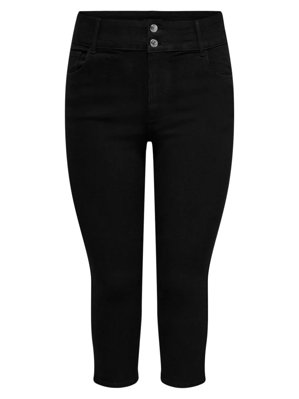 CARCRUZ Jeansy Capri Z Wysokim Stanem