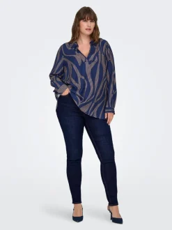 CARCRUZ Wysoka talia Krój skinny Do kostek Jeans