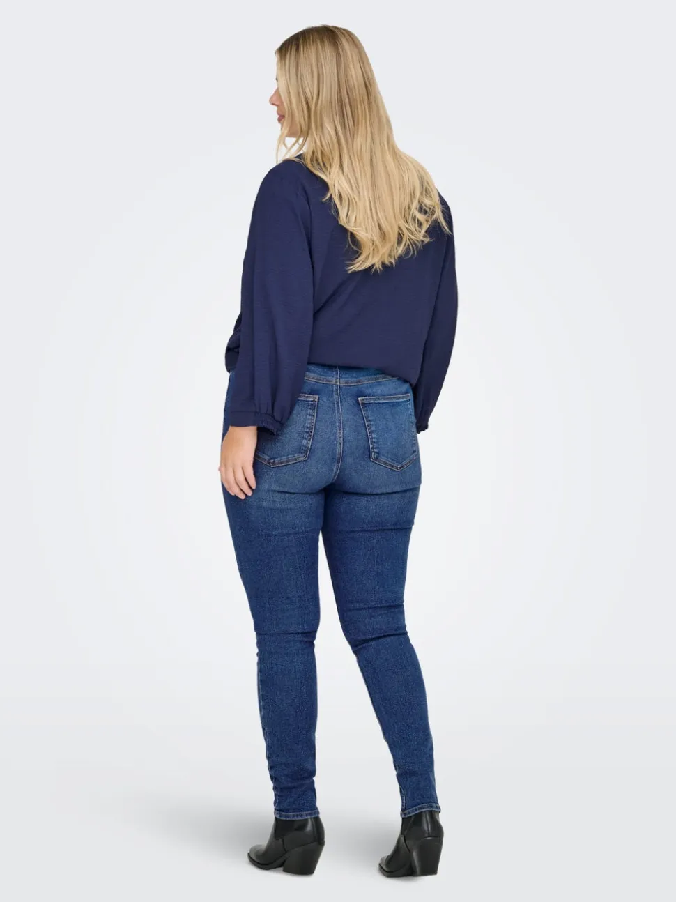 CARCRUZ Wysoka talia Krój skinny Do kostek Jeans