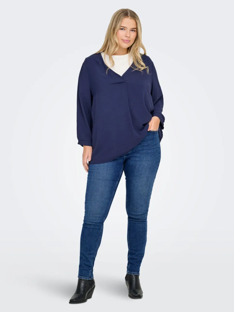 CARCRUZ Wysoka talia Krój skinny Do kostek Jeans