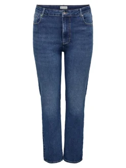 CARCRUZ Wysoka talia Krój Straight Jeans
