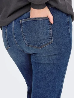 CARCRUZ Wysoka talia Krój Straight Jeans