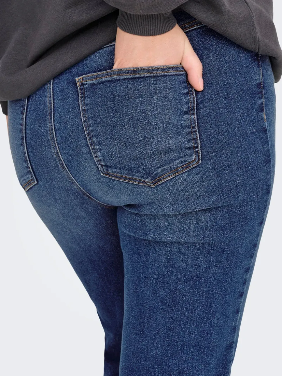 CARCRUZ Wysoka talia Krój Straight Jeans