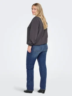 CARCRUZ Wysoka talia Krój Straight Jeans
