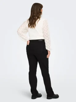 CARCRUZ Wysoka talia Krój Straight Jeans