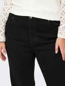 CARCRUZ Wysoka talia Krój Straight Jeans