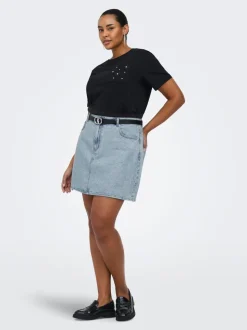 CAREDEN Jeans Spódnica jeansowa Krótka spódnica