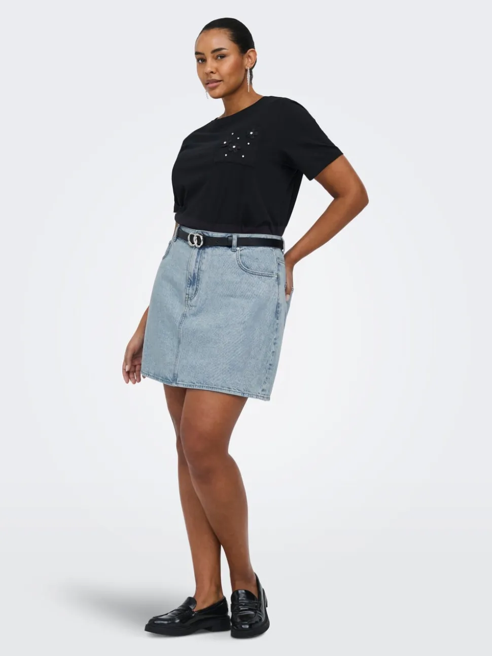 CAREDEN Jeans Spódnica jeansowa Krótka spódnica