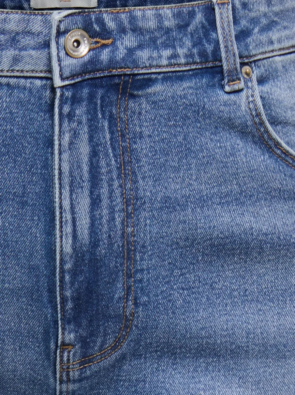 CAREMILY Wysoka talia Krój prosty Do kostek Jeans