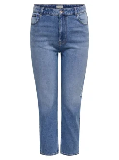 CAREMILY Wysoka talia Krój prosty Do kostek Jeans