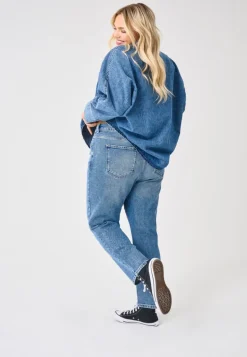 CAREMILY Wysoka talia Krój prosty Jeans