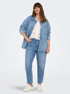 CAREMILY Wysoka talia Krój prosty Jeans