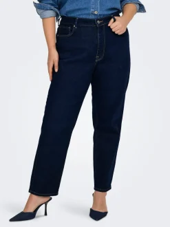 CAREMILY Wysoka talia Krój prosty Do kostek Jeans