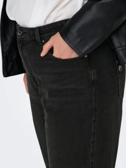 CAREMILY Wysoka talia Krój prosty Do kostek Jeans