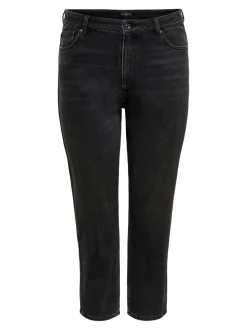 CAREMILY Wysoka talia Krój prosty Do kostek Jeans