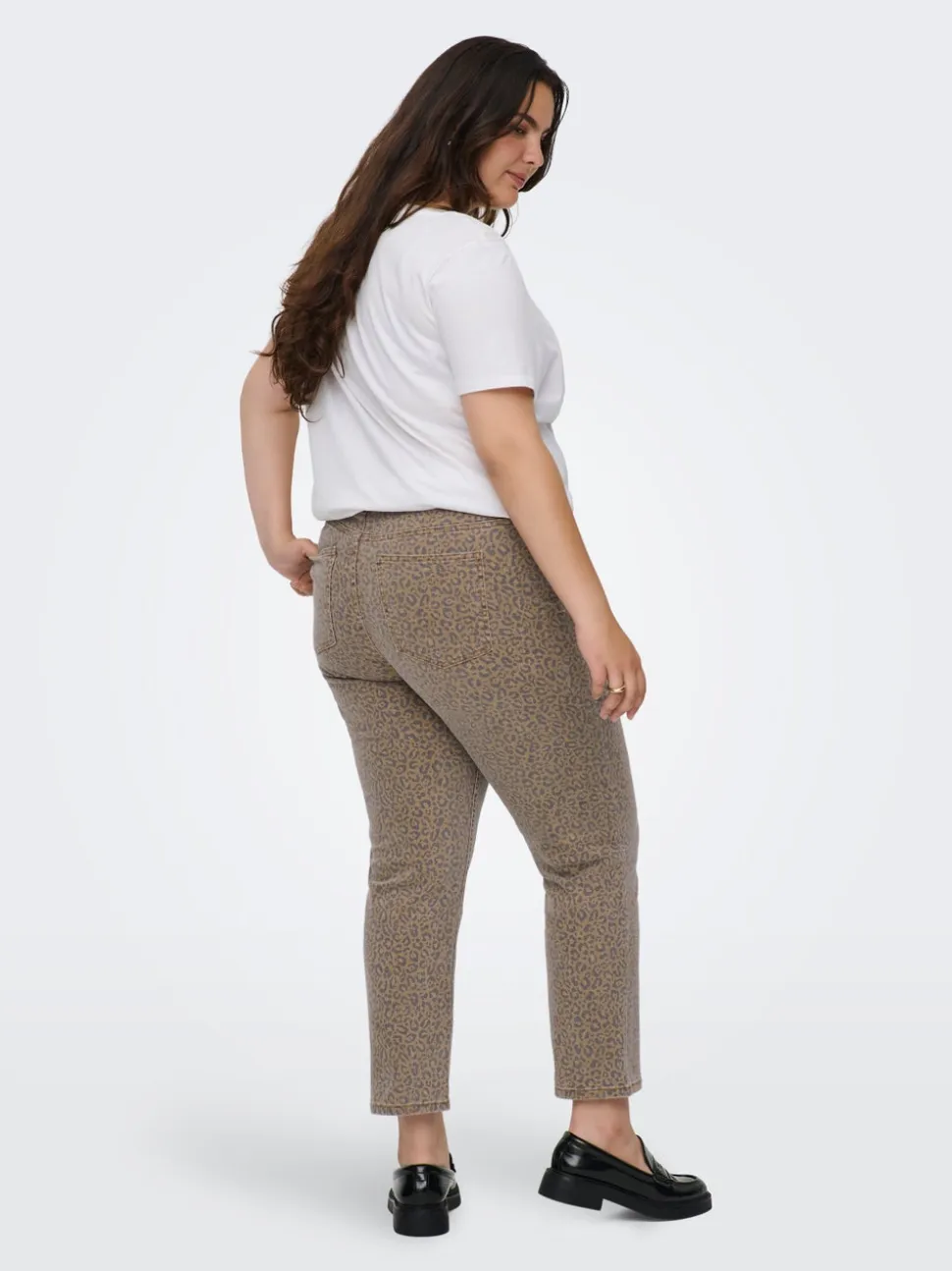 CAREMILY Wysoka talia Krój prosty Do kostek Jeans