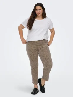 CAREMILY Wysoka talia Krój prosty Do kostek Jeans
