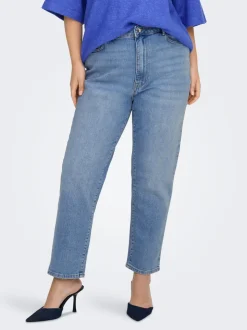 CAREMILYSTRETCH Wysoka talia Krój prosty Do kostek Jeans