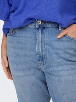 CAREMILYSTRETCH Wysoka talia Krój prosty Do kostek Jeans