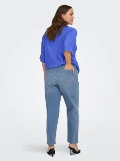 CAREMILYSTRETCH Wysoka talia Krój prosty Do kostek Jeans