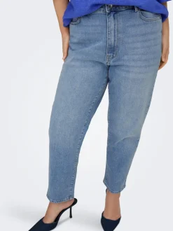 CAREMILYSTRETCH Wysoka talia Krój prosty Do kostek Jeans