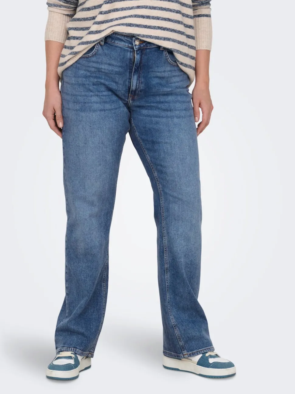CAREVERLY Średnia talia Krój bootcut Jeans