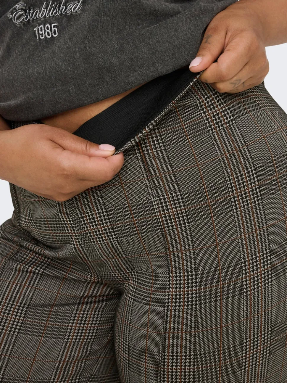 CARFINE Krój wide leg Spodnie