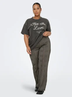 CARFINE Krój wide leg Spodnie
