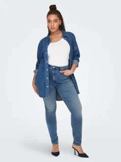 CARFOREVER Wysoka talia Krój skinny Jeans
