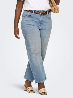 CARFRANKIE Wysoka talia Krój baryłkowaty Do kostek Jeans
