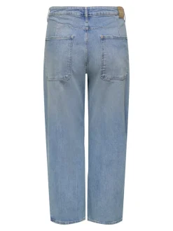 CARFRANKIE Wysoka talia Krój baryłkowaty Do kostek Jeans