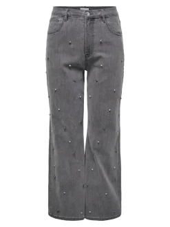 CARHOPE Wysoka talia Krój wide leg Jeans
