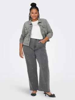 CARHOPE Wysoka talia Krój wide leg Jeans