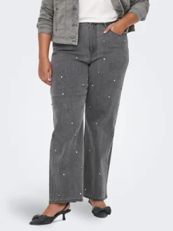 CARHOPE Wysoka talia Krój wide leg Jeans